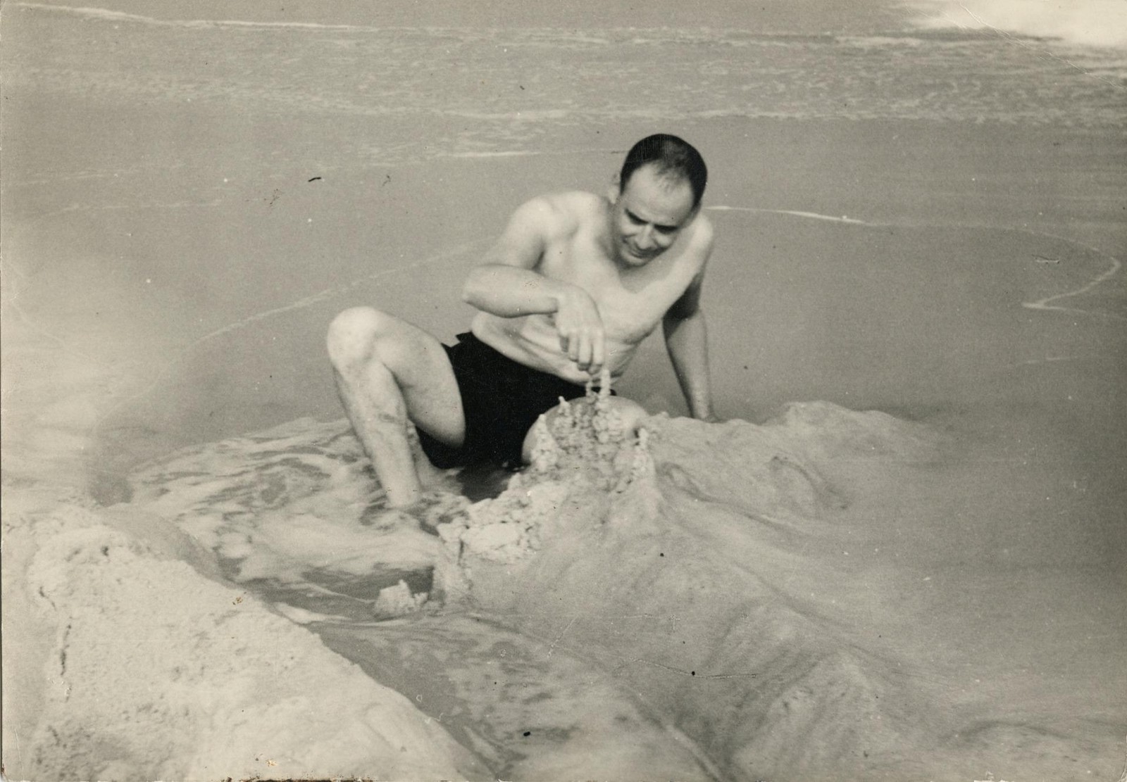 c. 1940's Lincoln Kirstein on Fire Island Photograph by George Platt Lynes