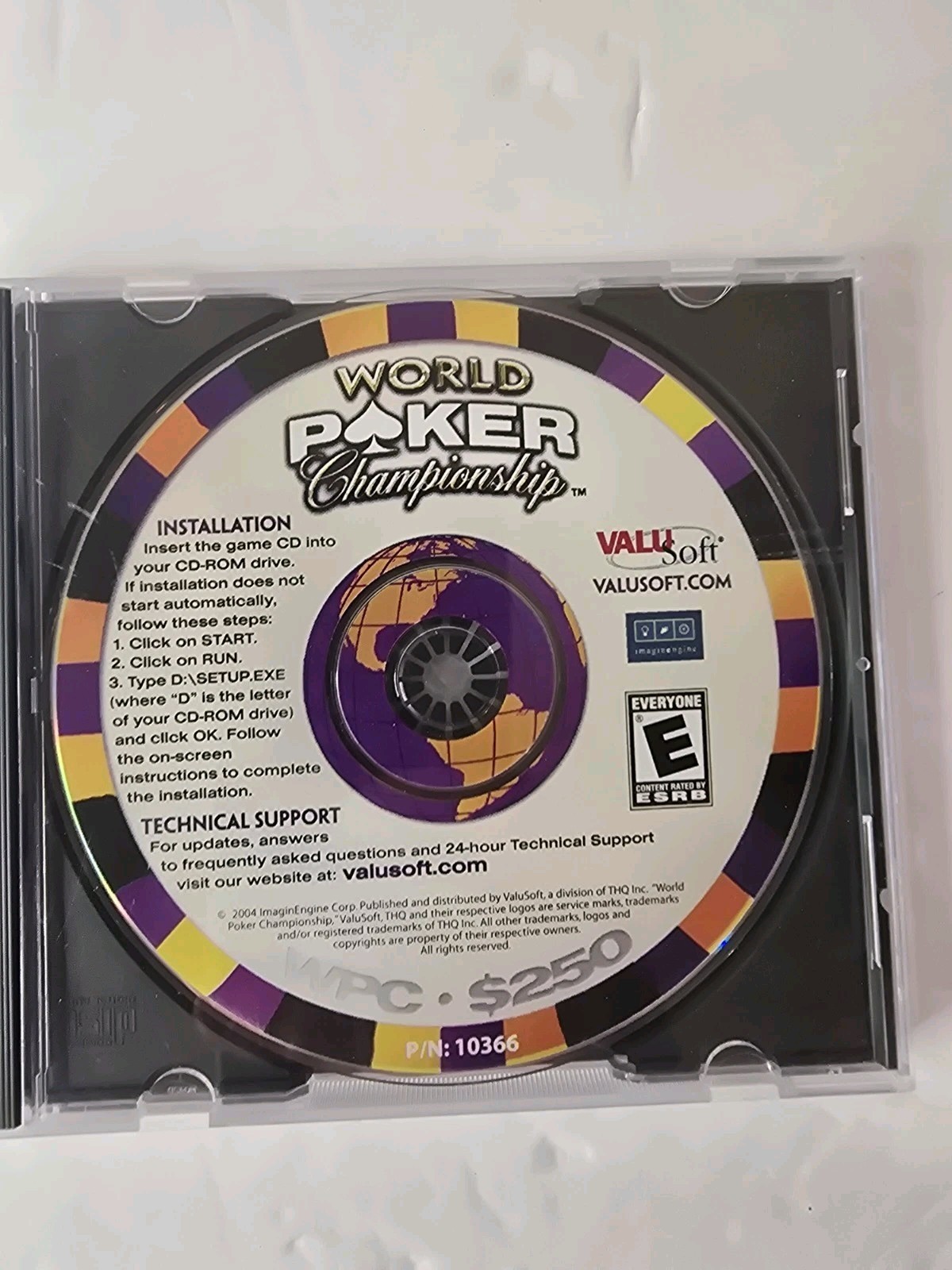 World Poker Championship (PC, 2004) - Disc Only 