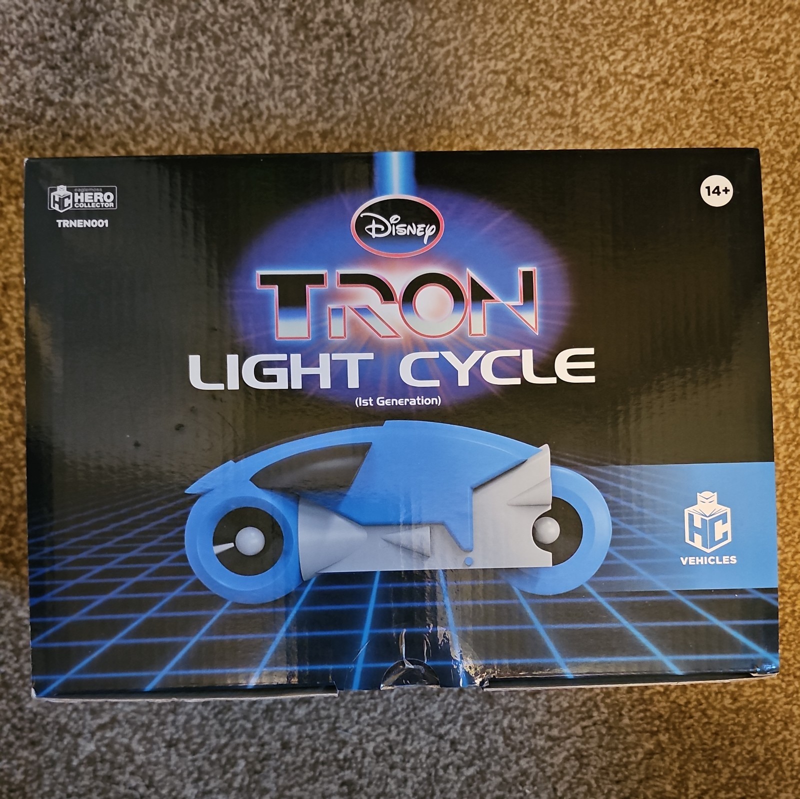 Eaglemoss Disney TRON Light Cycle - NEW Blue w/Display Stand - 1st gen