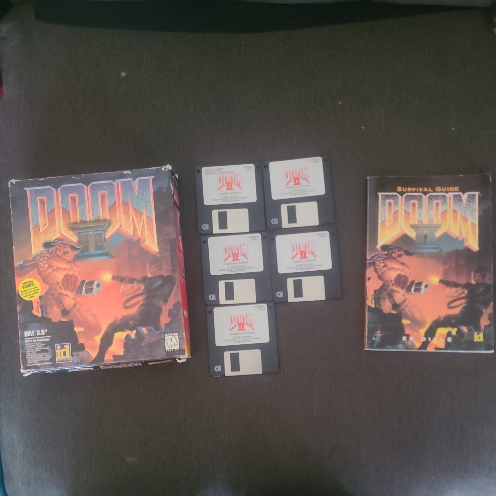 Doom 2 Software PC Big Box Game 1994 IBM 3.5