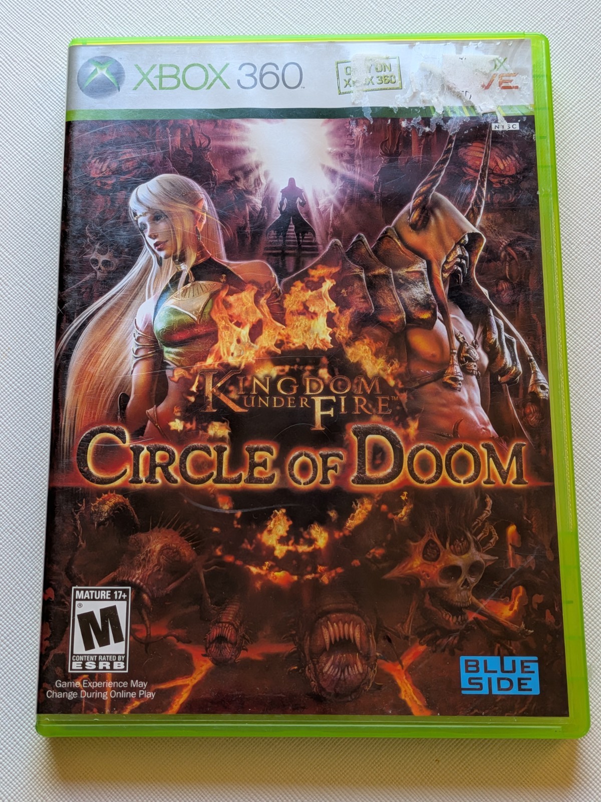 Kingdom Under Fire: Circle of Doom (Microsoft Xbox 360, 2008) Damaged Artwork