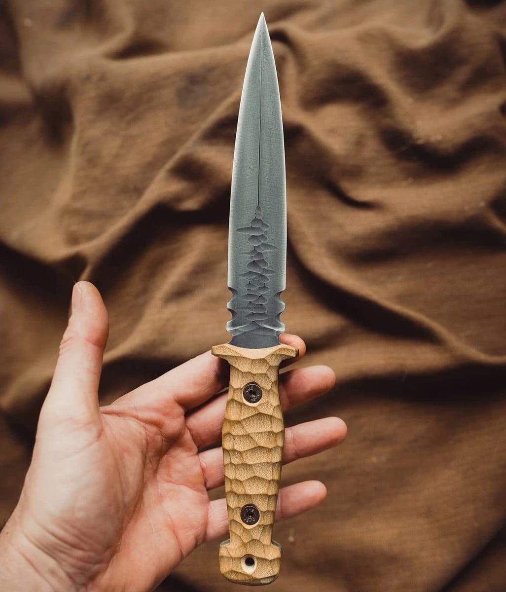 Venom Fang Dagger Handmade D2 Steel Knife Custom Micarta Handle Gift For Him