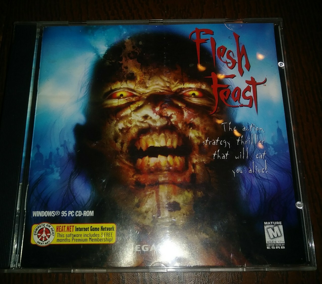 FLESH FEAST VINTAGE ZOMBIE APOCALYPSE PC CD ROM GAME SEGASOFT 1997