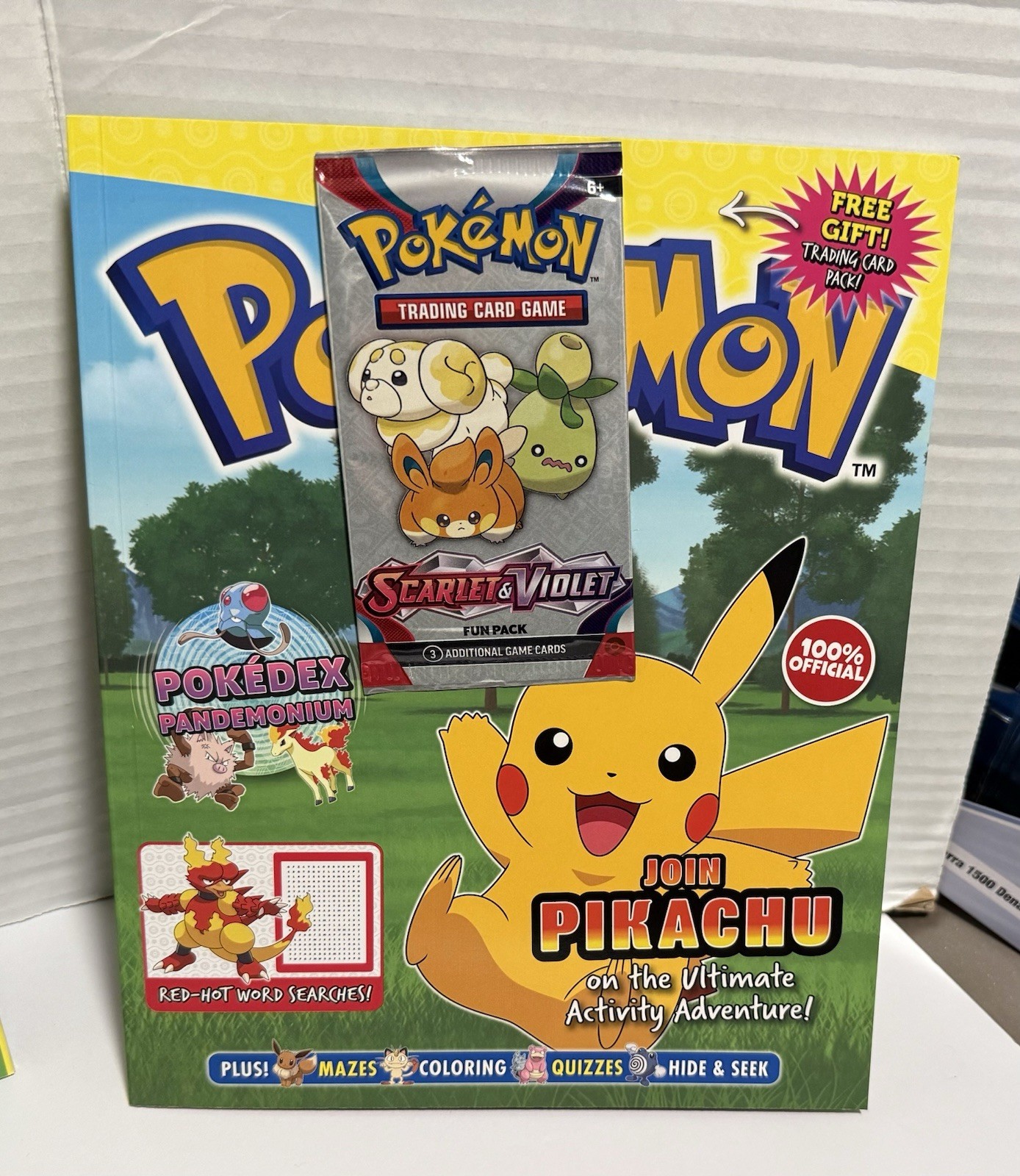 Pokemon~Pikachu Ultimate Activity Adventure Book w/ (1) pack of Scarlet & Violet
