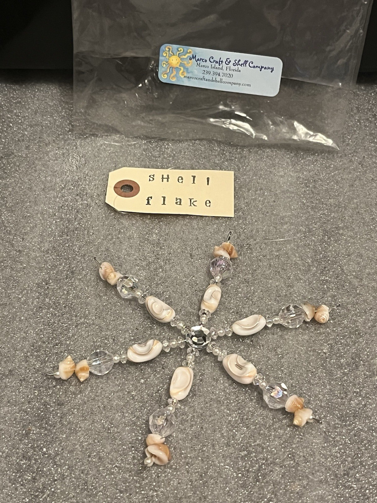 Christmas Ornament Seashell Snowflake Ornament