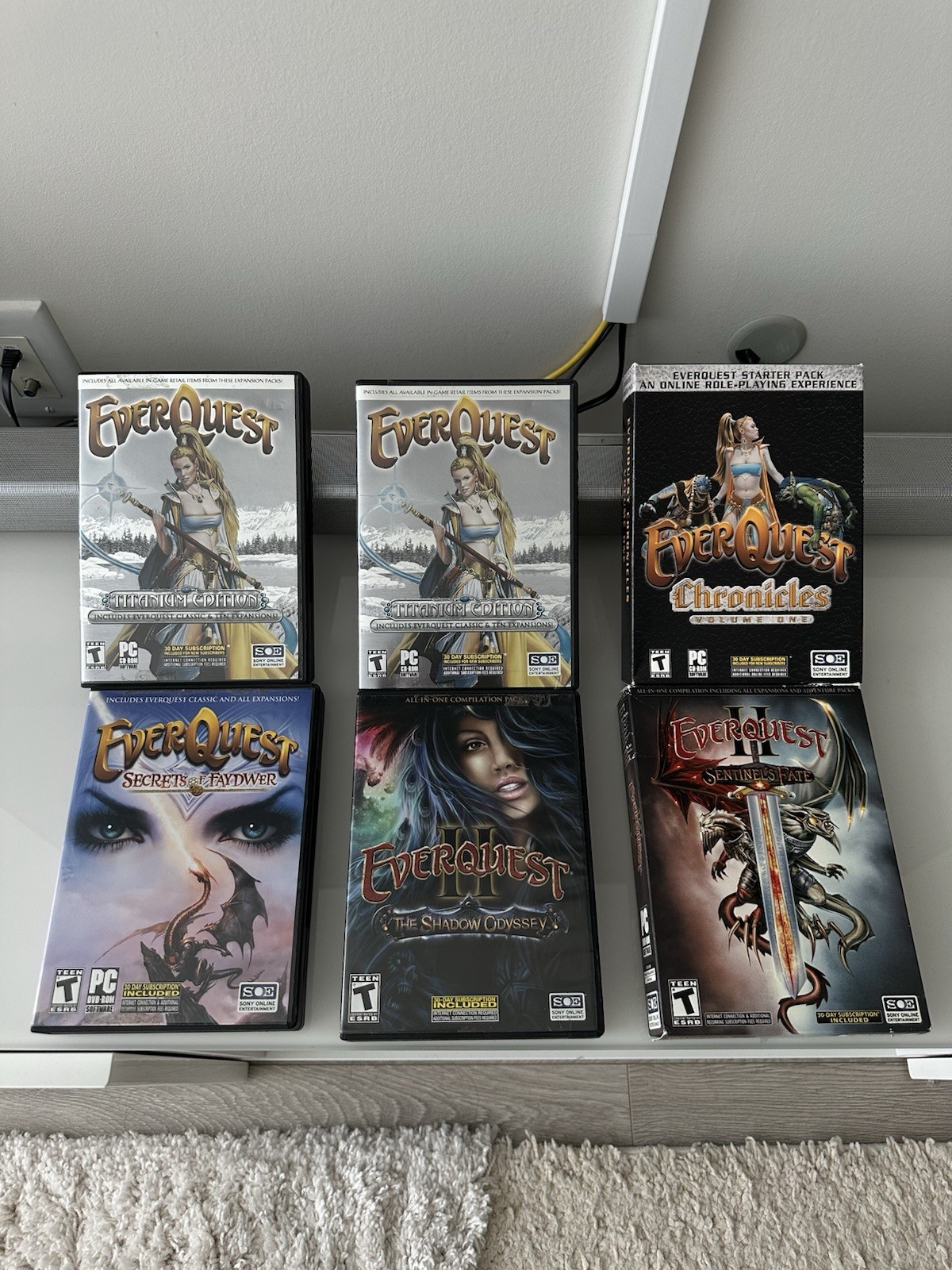 LOT: EverQuest Titanium  Chronicles  Secrets Of Faydwer  Sentinel’s Fate  Shadow