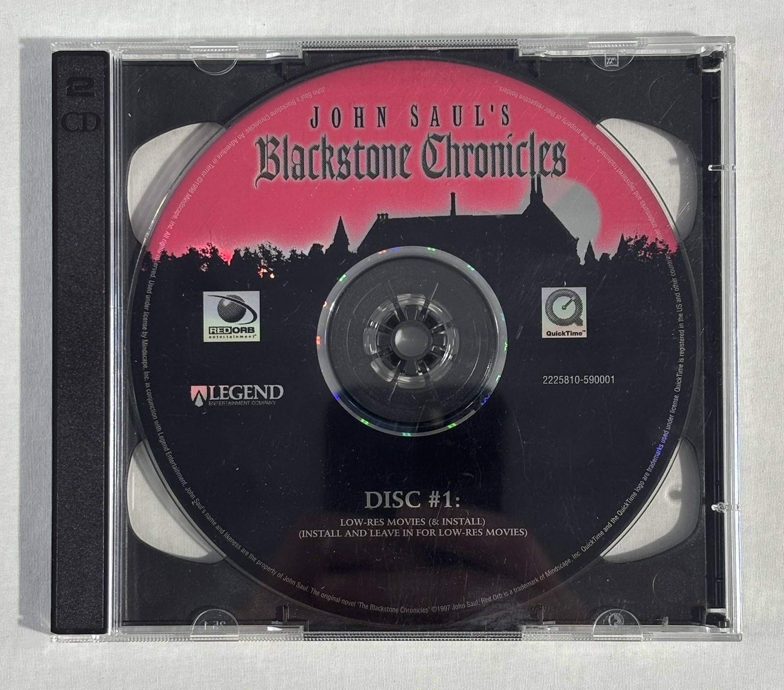 John Saul\'s Blackstone Chronicles (PC, 1998) Install & Game Discs w/ Jewel Case