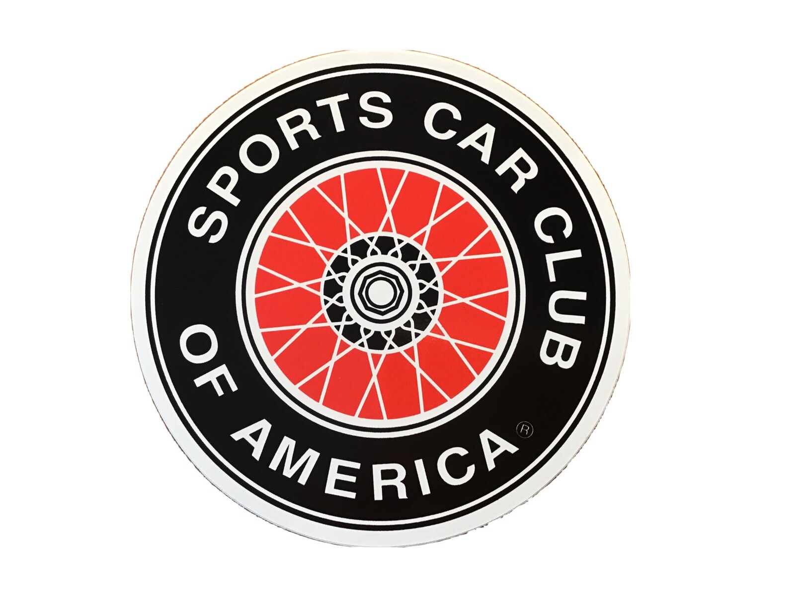 SCCA Sports Car Club of America Outside  sticker decal 2 1/2” Round **