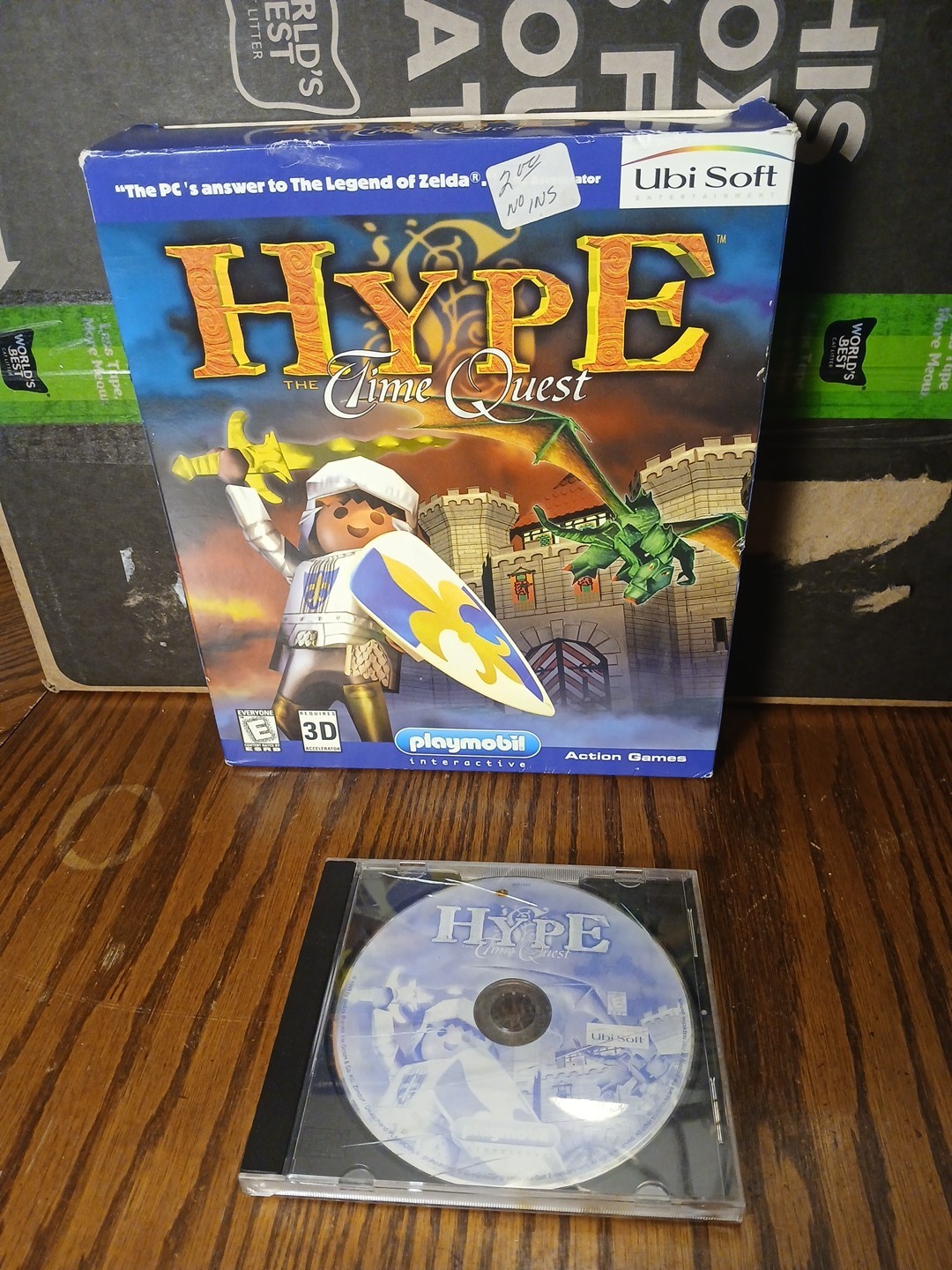 Hype : The Time Quest - Rare Retro PC game Playmobil CD Disc Ubi Soft Big Box 