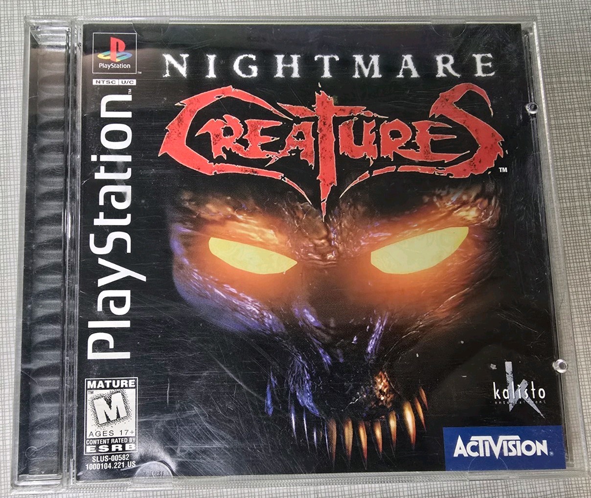Nightmare Creatures PS1 Black Label CIB PRISTINE DISC
