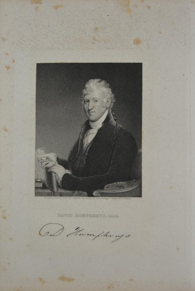 Antique Revolutionary War Art Colonel David Humphreys 1834 Engraving