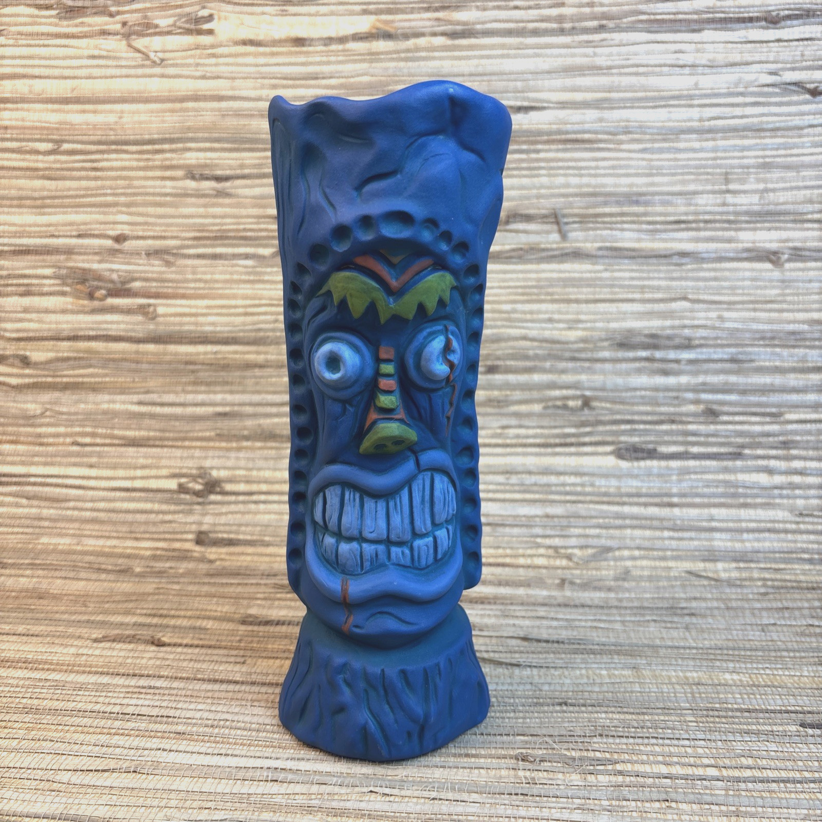 Max's South Seas Toe Guanko Tiki Mug Big Toe Blue Matte Glaze ED 8.5