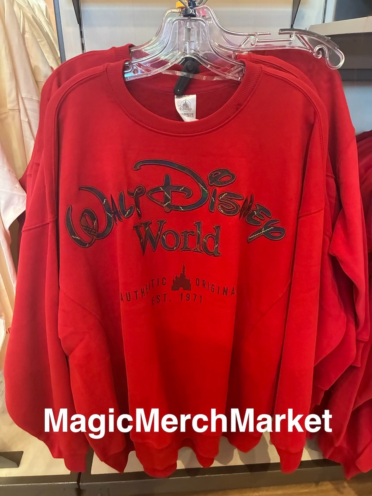 2026 Walt Disney World Parks Christmas Red Plaid Pullover Sweatshirt Adult Sizes
