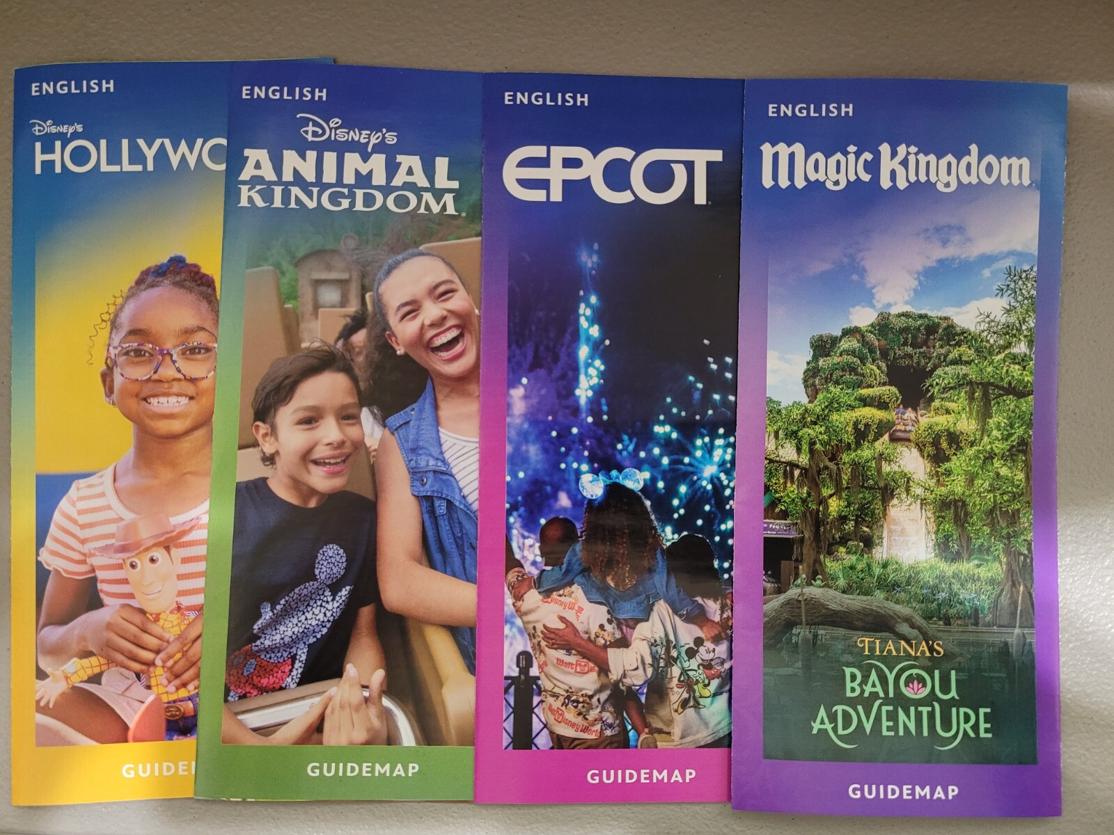 early 2024 Walt Disney World Theme Park Guide Maps 4 map brochure set new