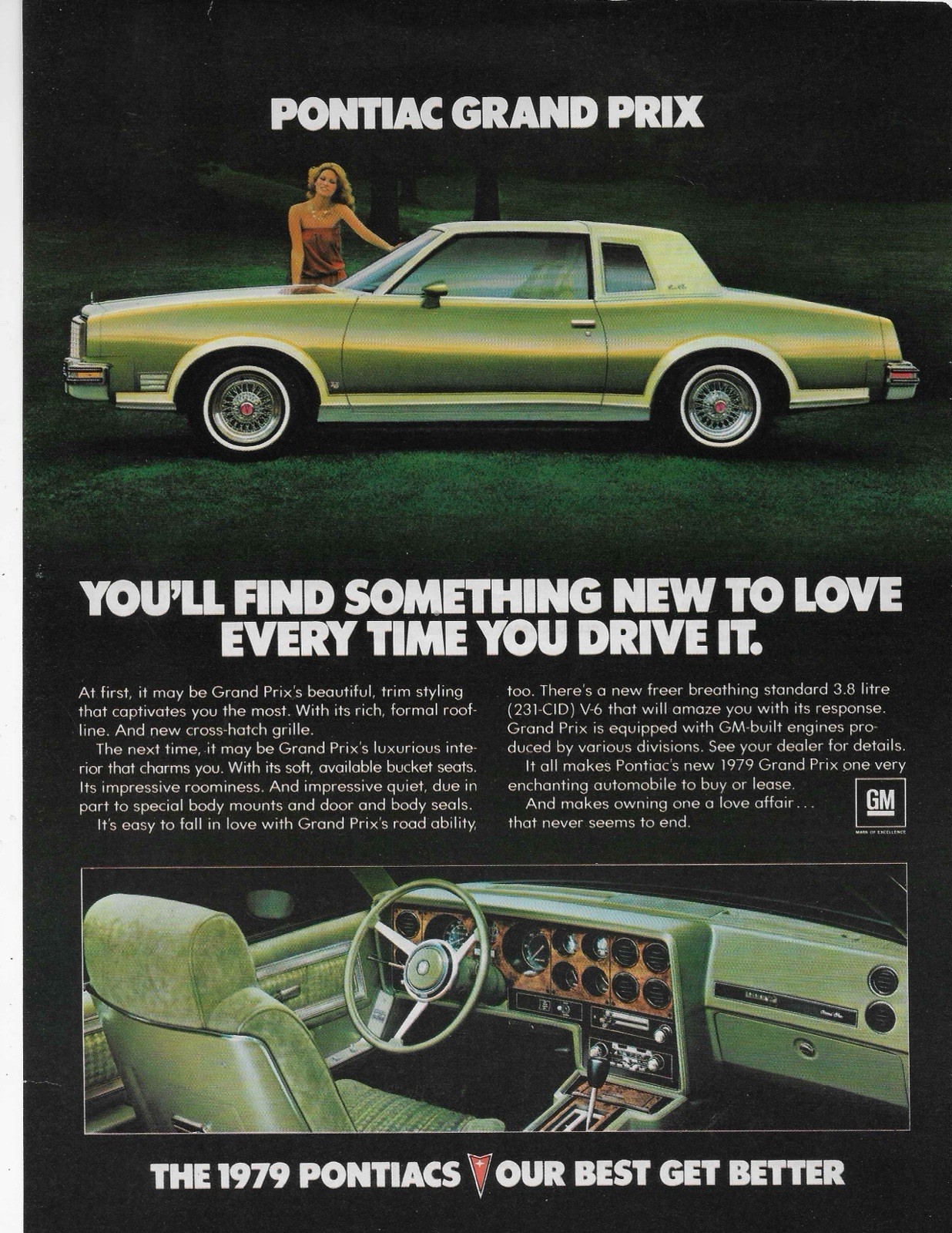 Vintage magazine ad Print 1979 Pontiac Grand Prix Wall Art