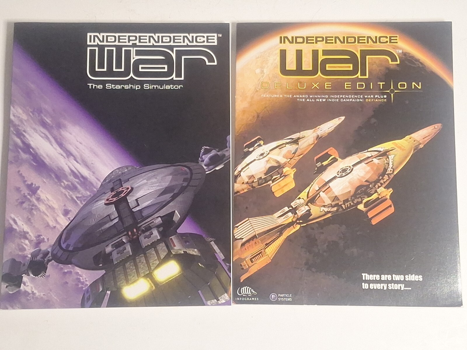 Independence War Starship Flight Simulator & Deluxe Edition Manuals-with inserts