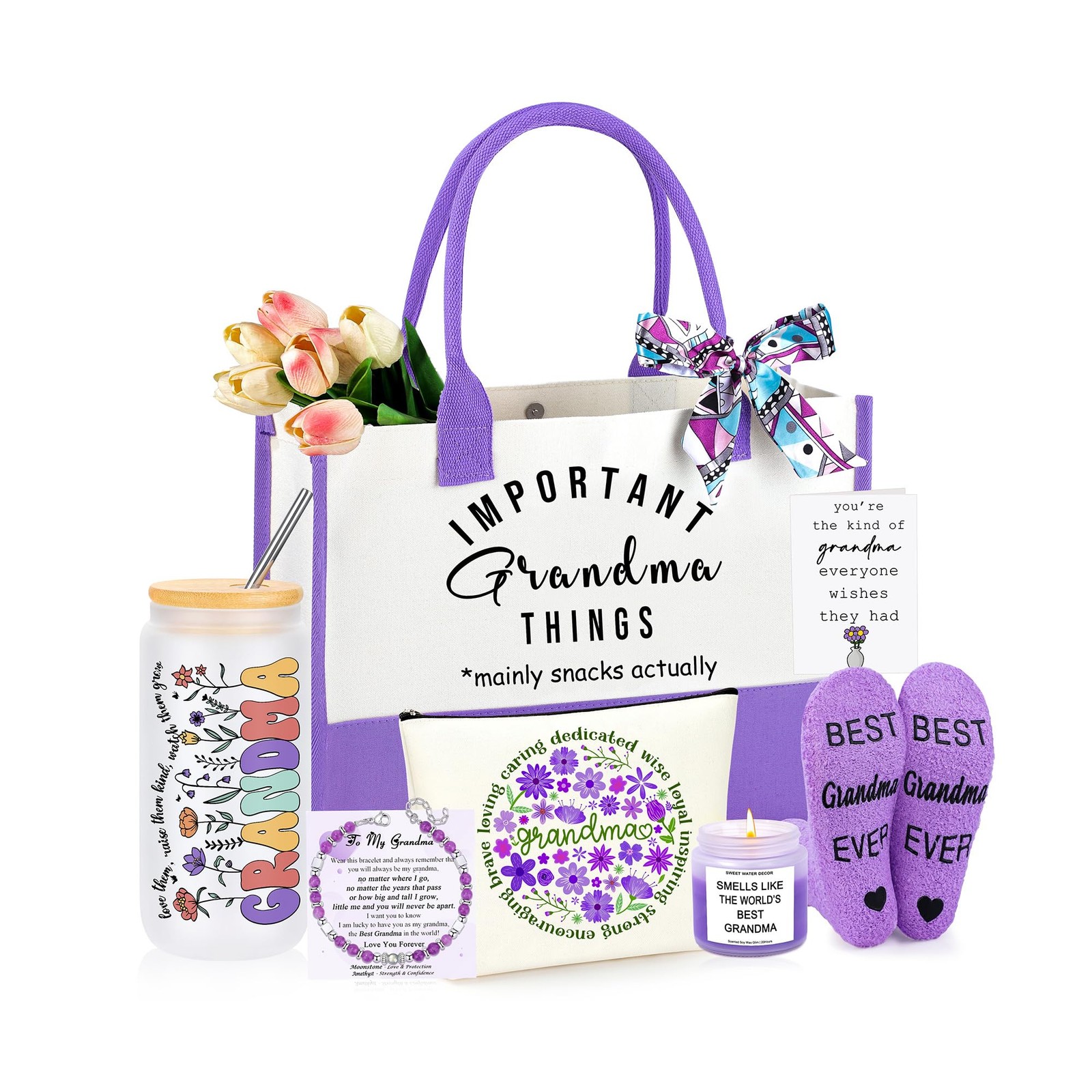 Grandma Grandmother Gifts, Christmas Mothers Day Birthday Gifts for Clear