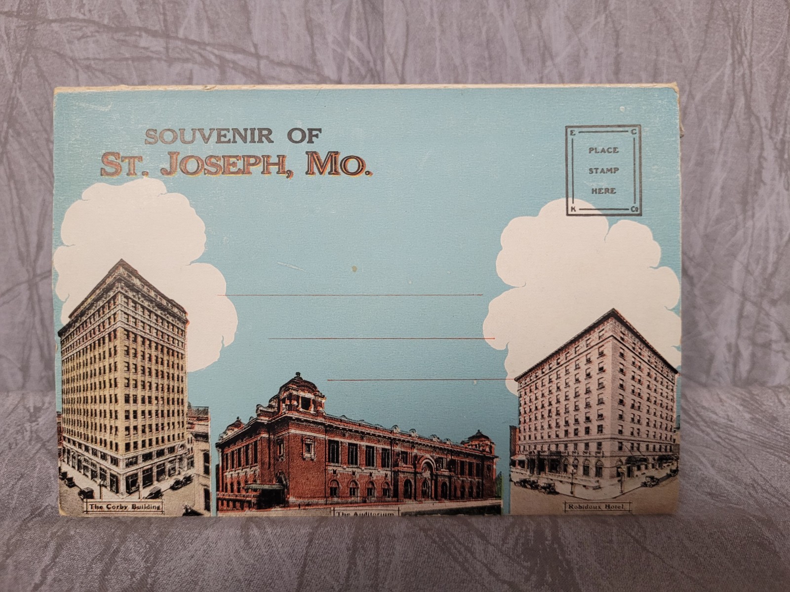 Vintage St Joseph Missouri Souvenir Foldout Postcard Folder EC Kropp Co Ephemera