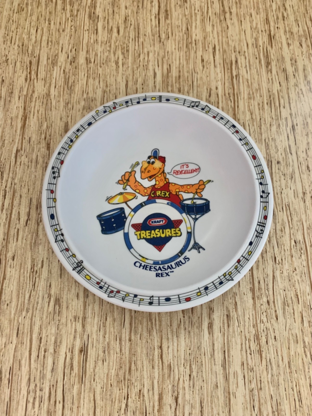 Vintage 1987 Kraft Treasures Macaroni & Cheese Cheesasaurus Rex Kid's Bowl