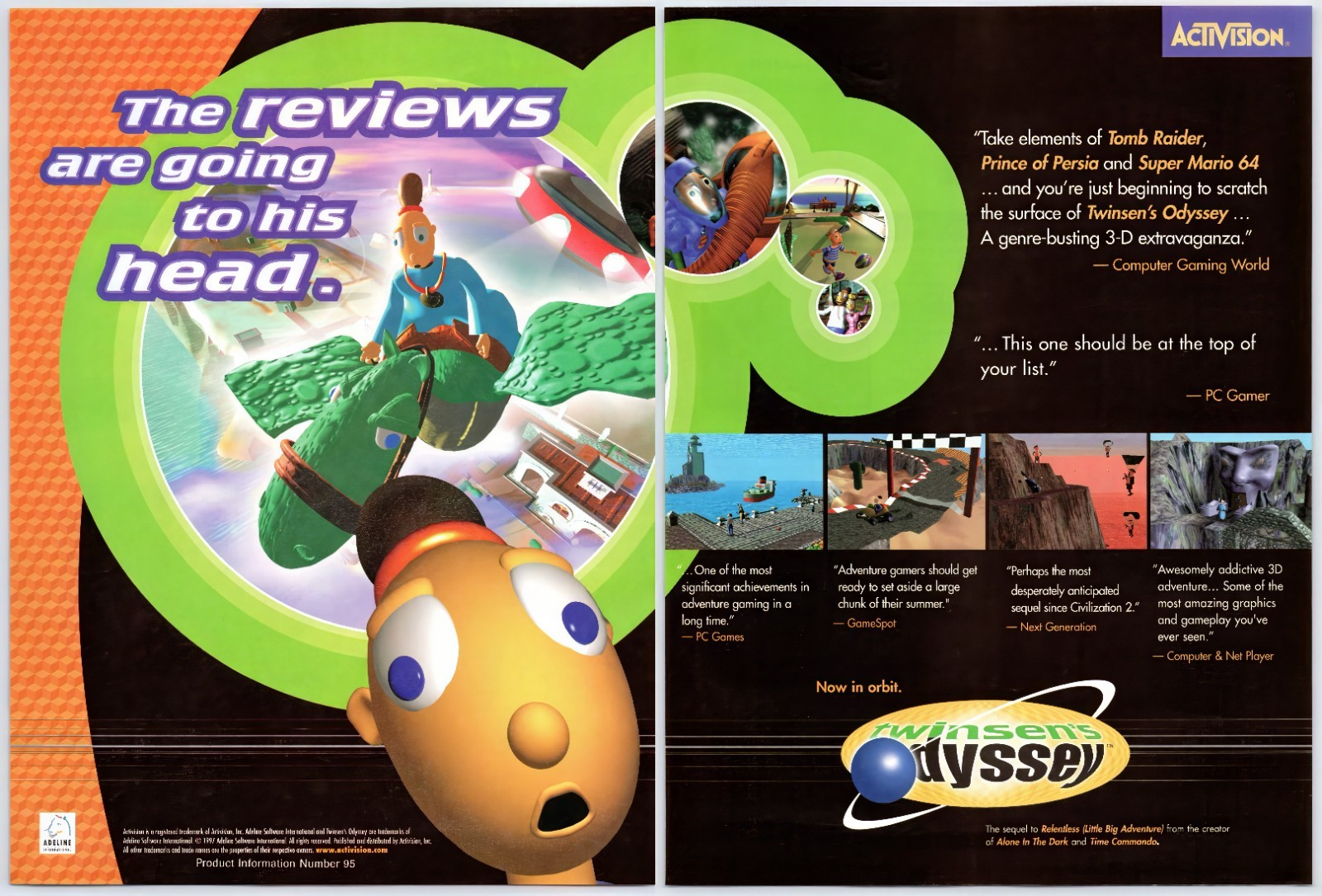 Little Big Adventure 2 Twinsen's Odyssey - PC - Original Print Ad/Poster 1997