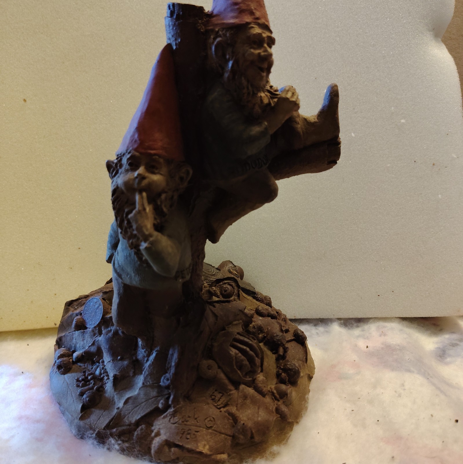Vintage 1985 Tom Clark Audubon and Peterson Birdwatching Gnomes Sculpture 