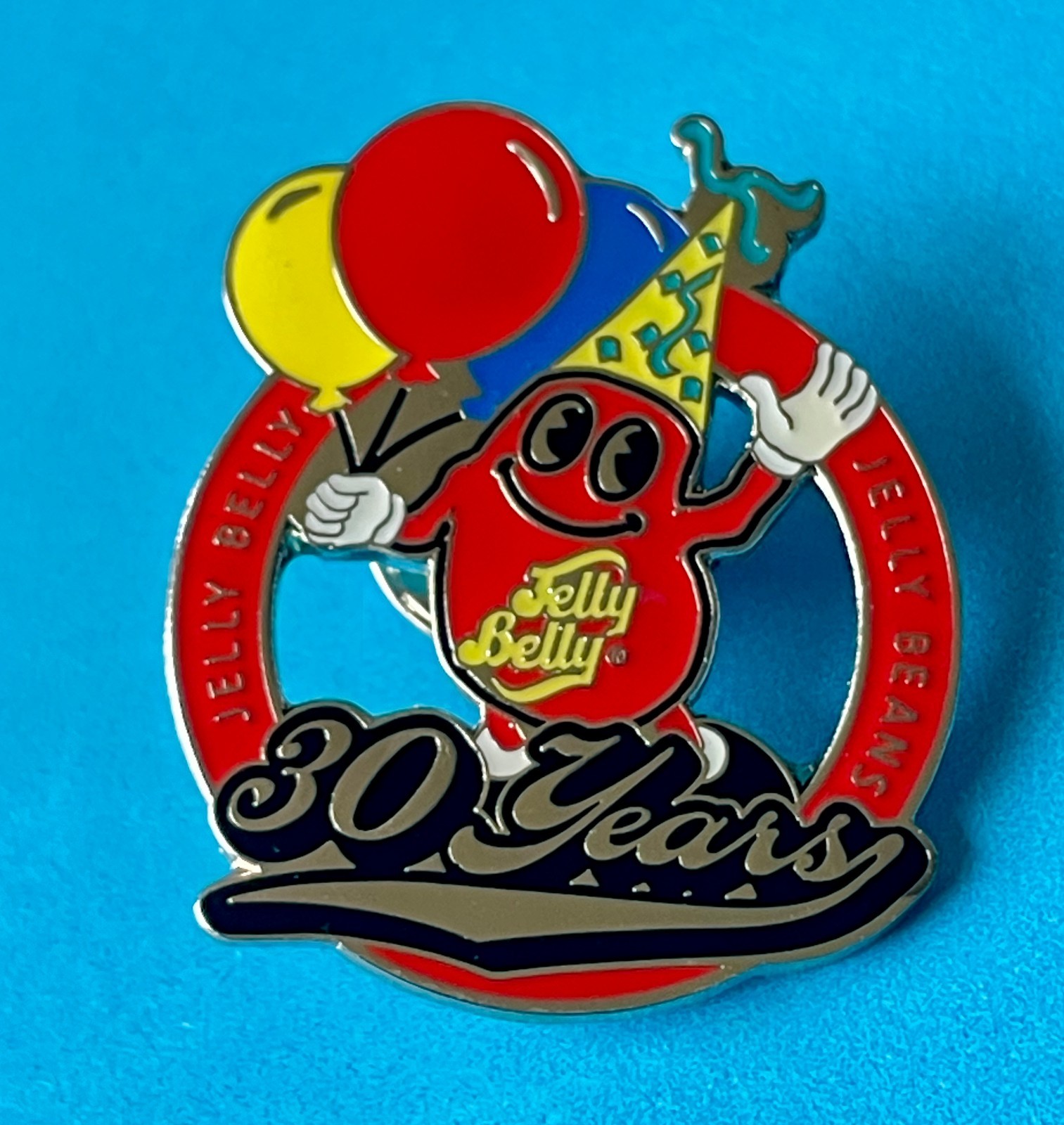 Jelly Belly Candy Company 30 Years anniversary enamel lapel pin