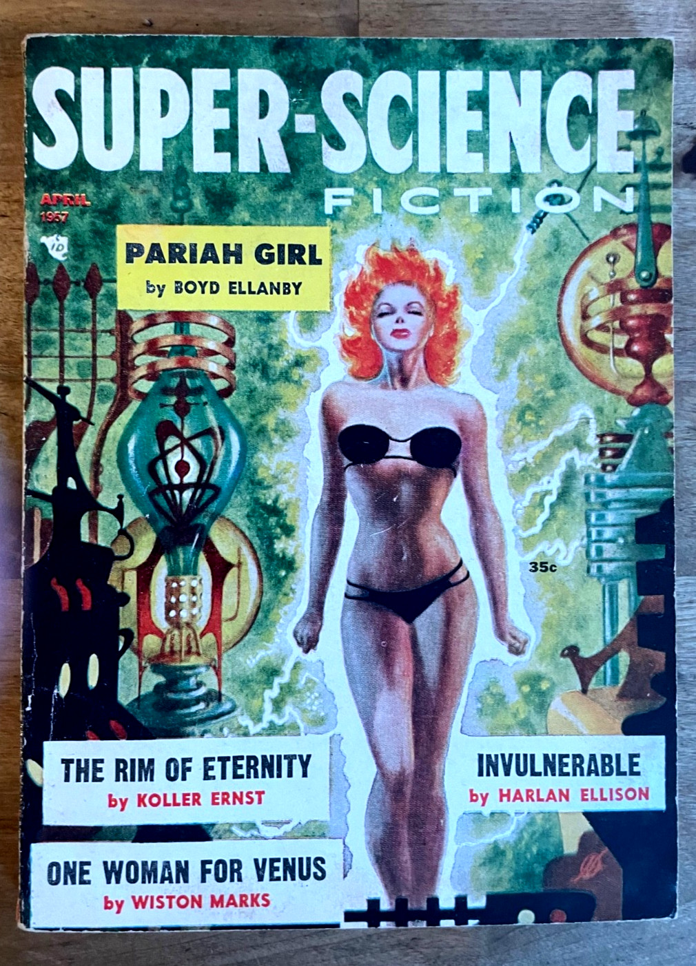 Super-Science Fiction Pulp Vol. 1 #3 1957.  Harlan Ellison\'s Invulnerable + more