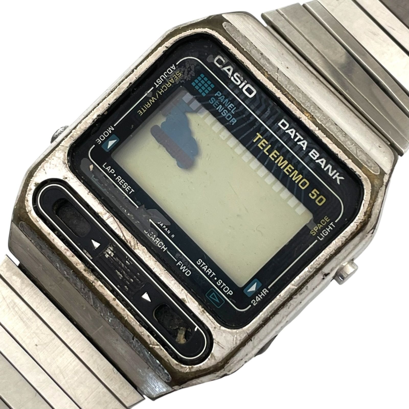 CASIO Data Bank Watch Digital Quartz Black Data Bank DB-1000 PANEL Fudo Casio