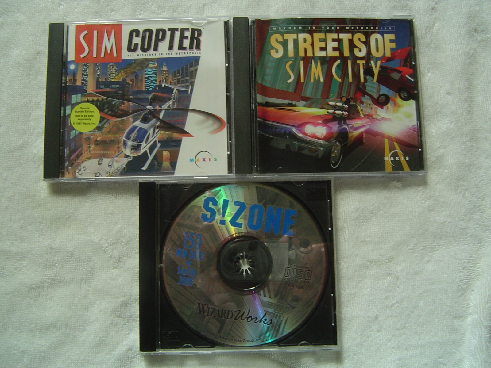 Streets of Sim City--SZONE:---Sim Copter Pc cd Lo