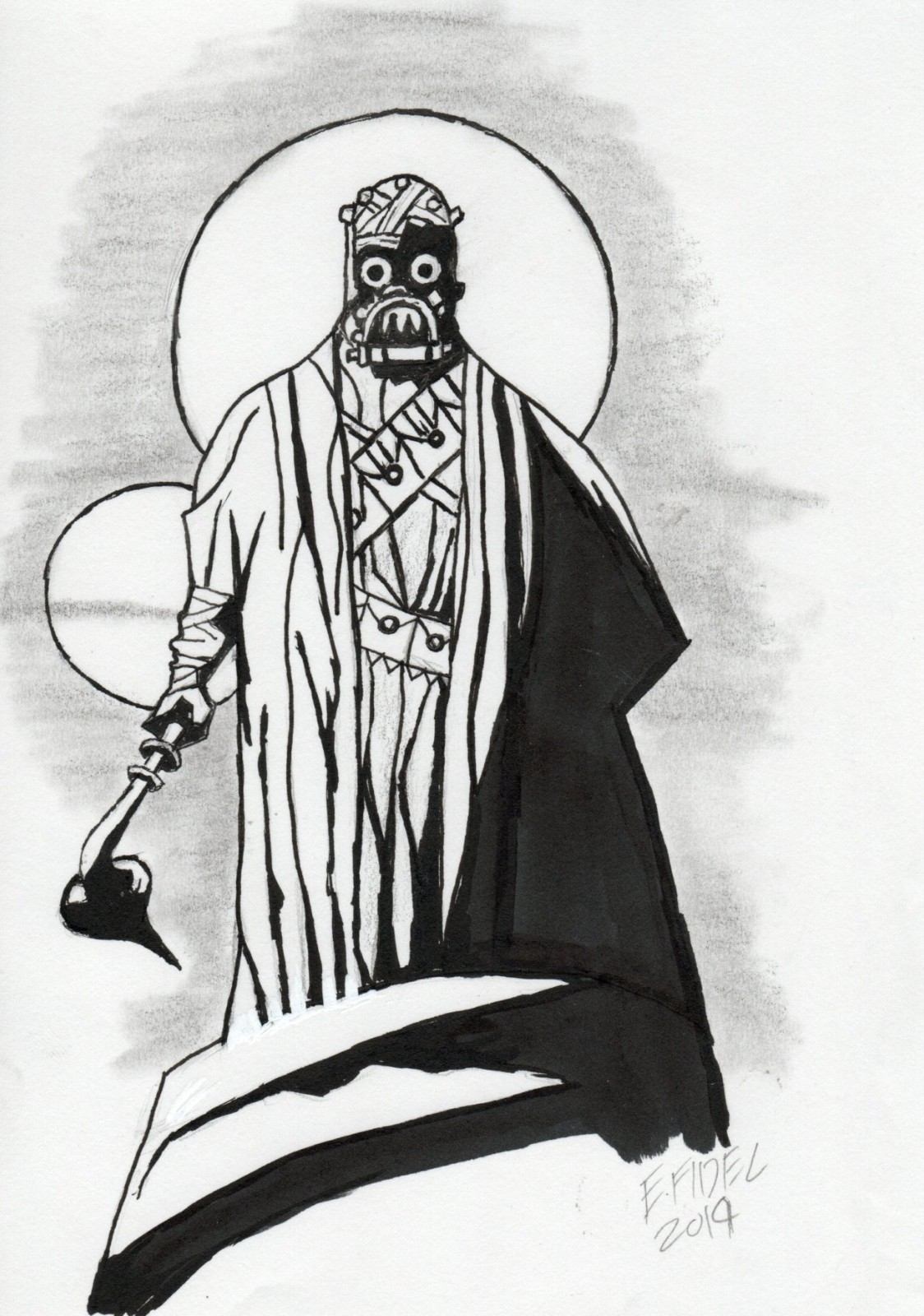 Tusken Raider by Erik Fidel - 5.5 x8.5  _Sand People