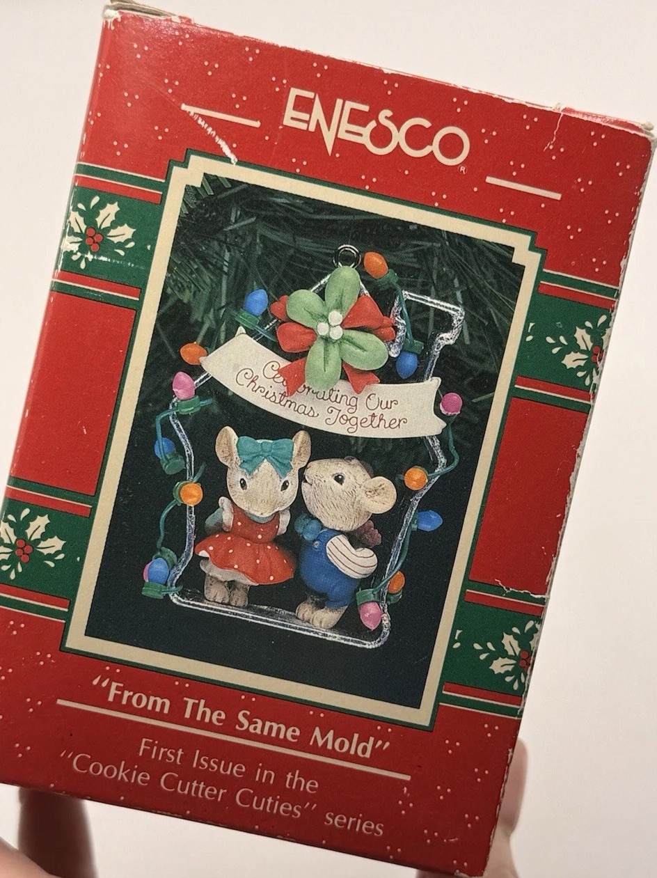 Enesco 1991 From The Same Mold Cookie Cutter Cuties Our 1st Christmas Ornament