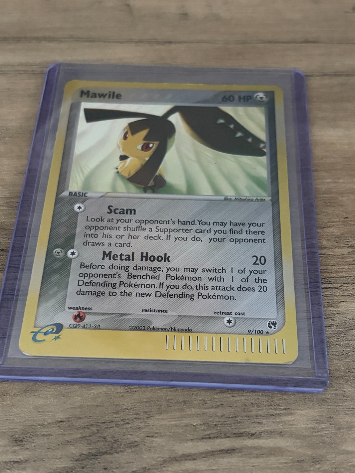 Mawile 9/100 Reverse Holo EX Sandstorm 2003 Pokemon Card e-Reader Vintage HP