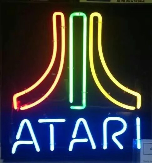 US STOCK Atari Gaming Logo Multicolor 14