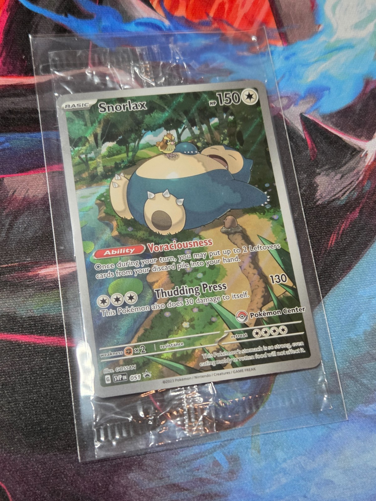 Pokémon TCG Snorlax SVP 051 Pokemon Center Stamped Promo SEALED