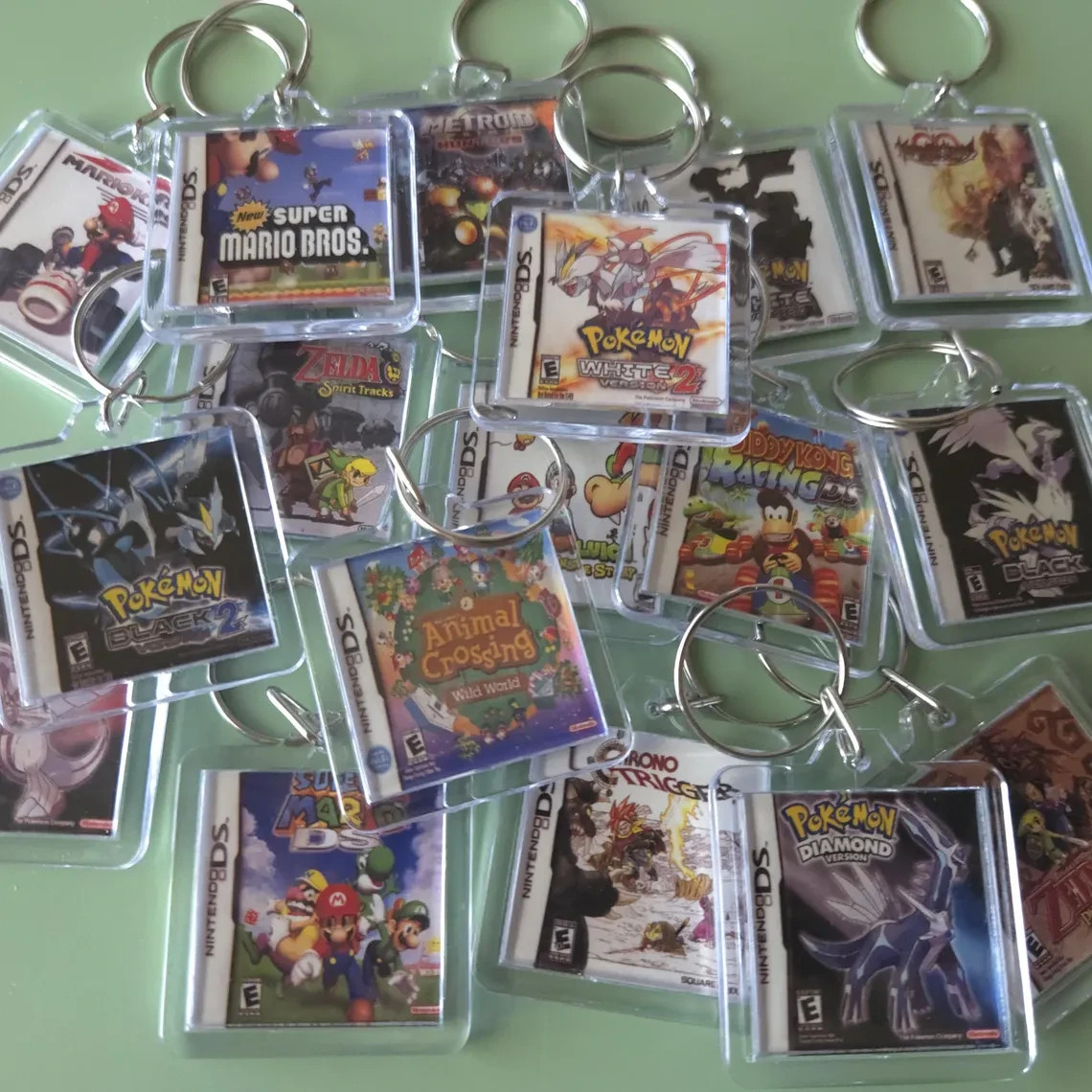 Nintendo DS NDS Game Art Video Game Keychain | Chain | Pendent (Front & Back)