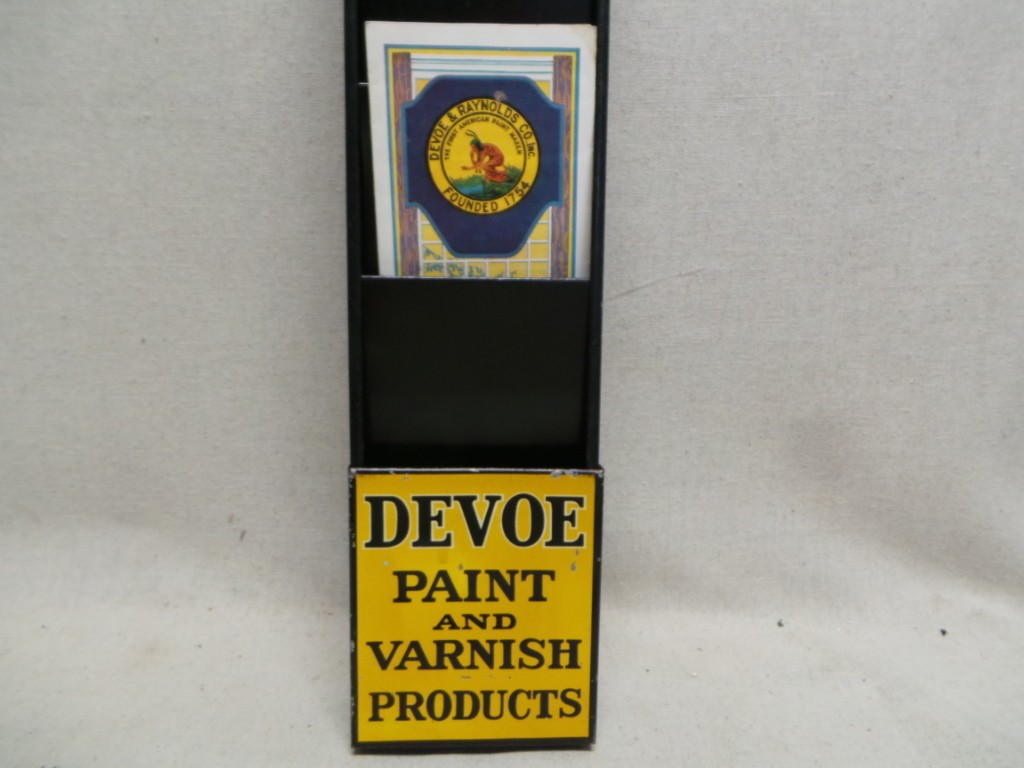 Devoe Paint and Varnish Store Display 25 Inches Tall by 4 Inches Wide