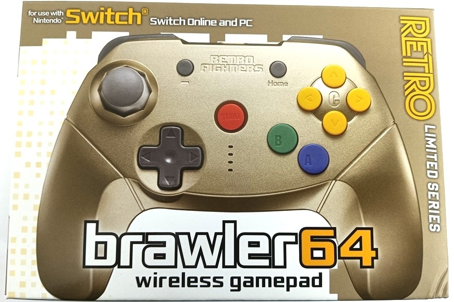 Brawler64 BT Gold Limited Edition Wireless Controller Switch PC Bluetooth Japan