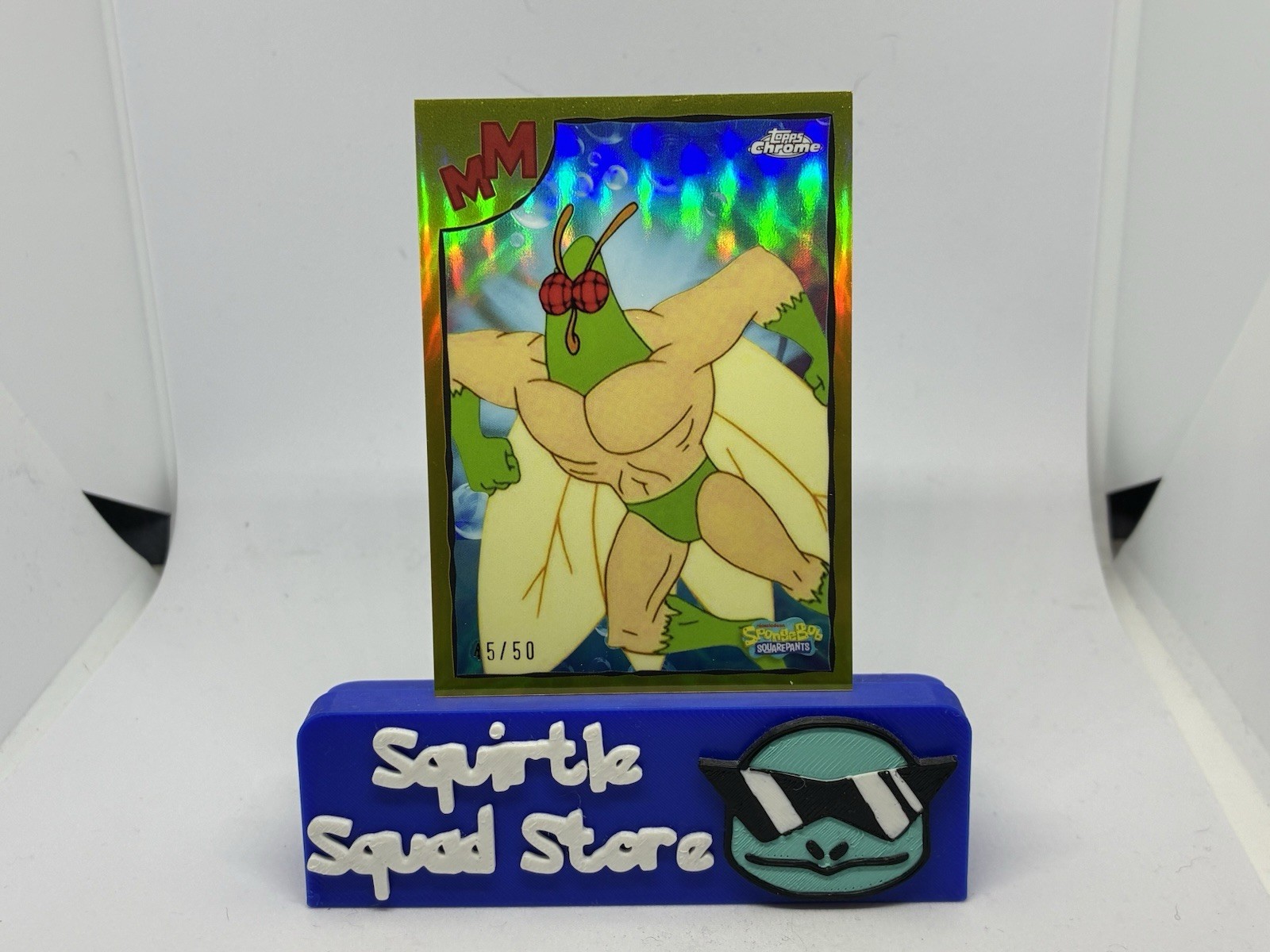 2025 Topps Chrome SpongeBob MB-10 The Moth Gold /50 Mermaid Man & Barnacle Boy