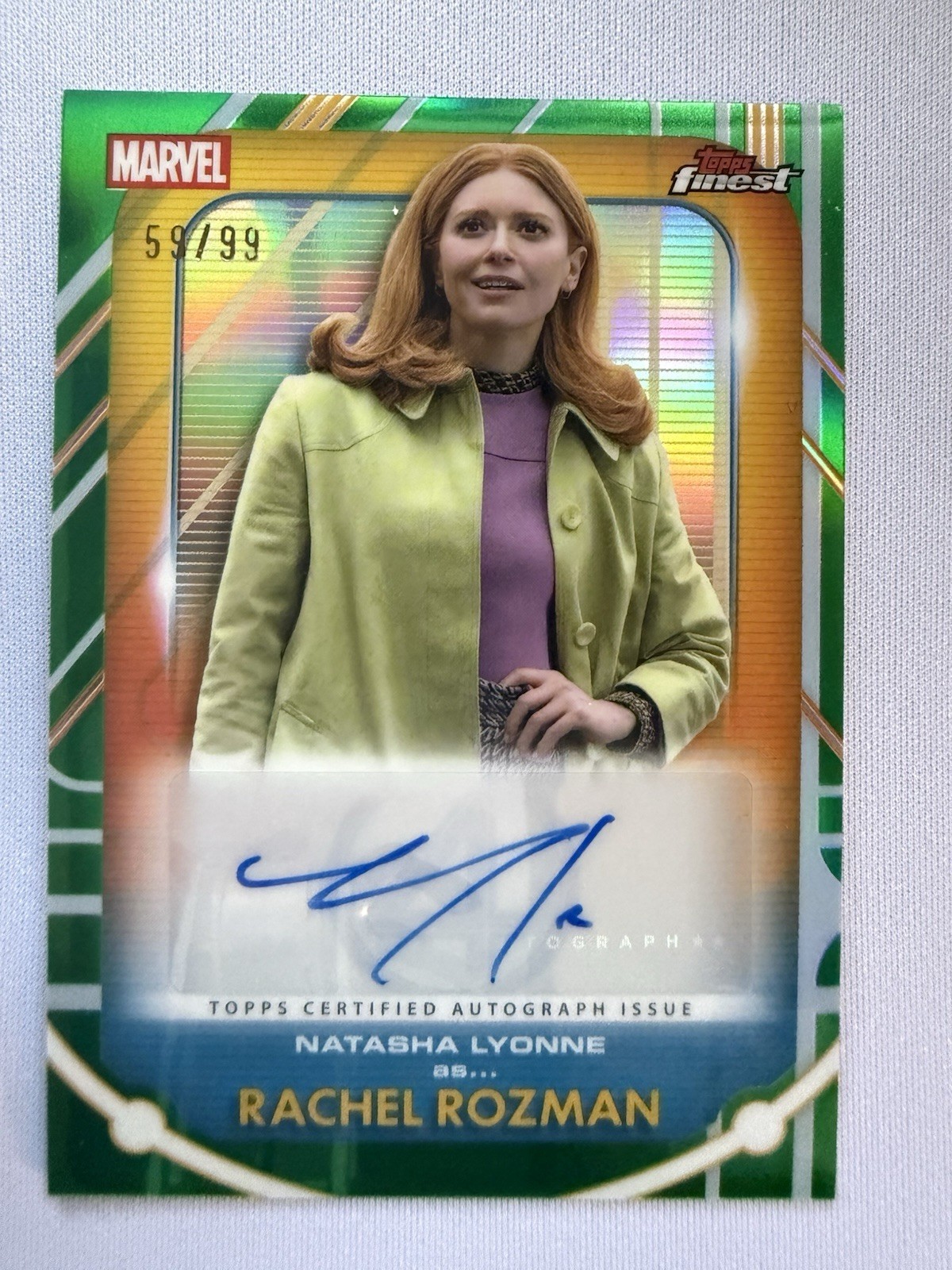 Topps Finest Fantastic 4 Natasha Lyonne / Rachel Rozman Actor Auto /99 💎GREEN💎