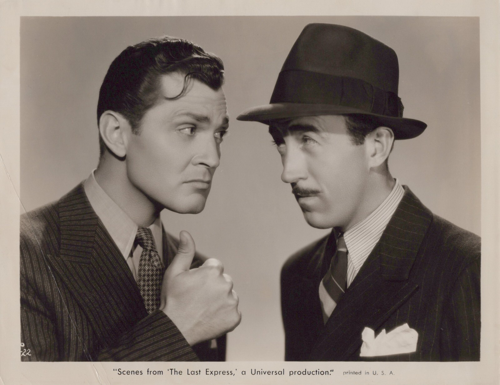 Don Brodie + Kent Taylor in The Last Express (1938) 🎬⭐ Vintage Photo K 482