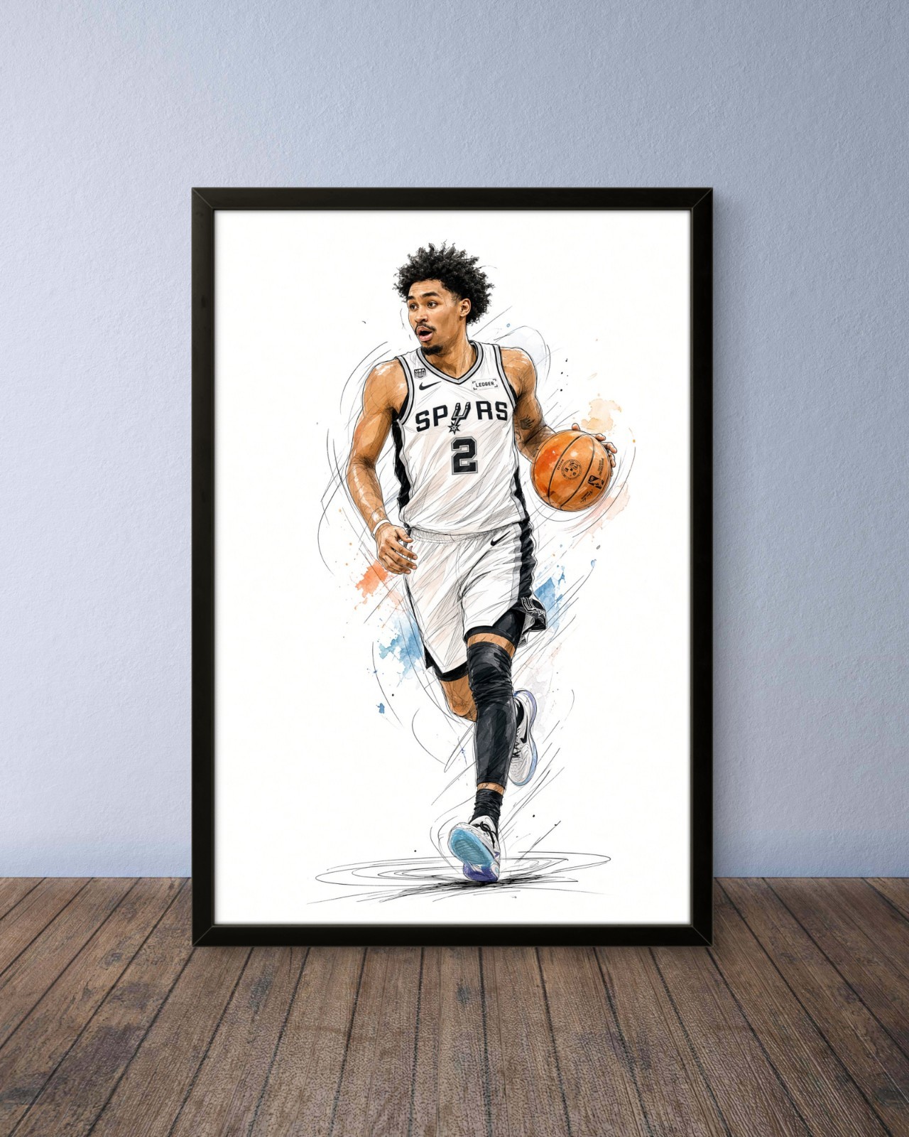 Dylan Harper Spurs Basketball Poster Art Print Picture Wall Art Print