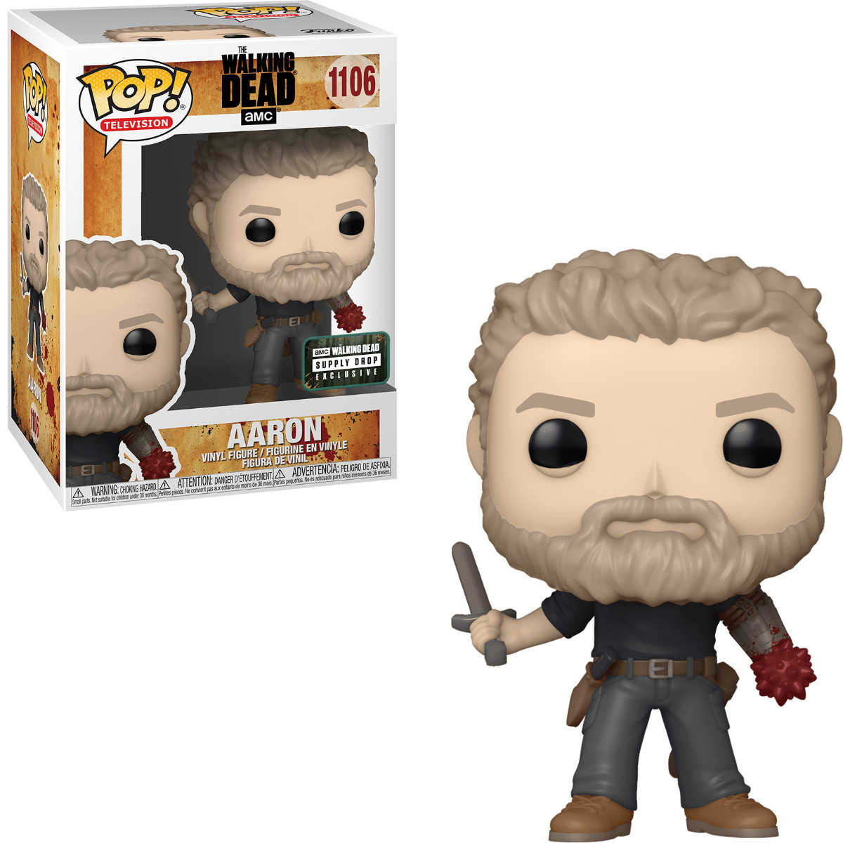 Funko Pop The Walking Dead Aaron #1106 Supply Drop Exclusive Figure W/Protector