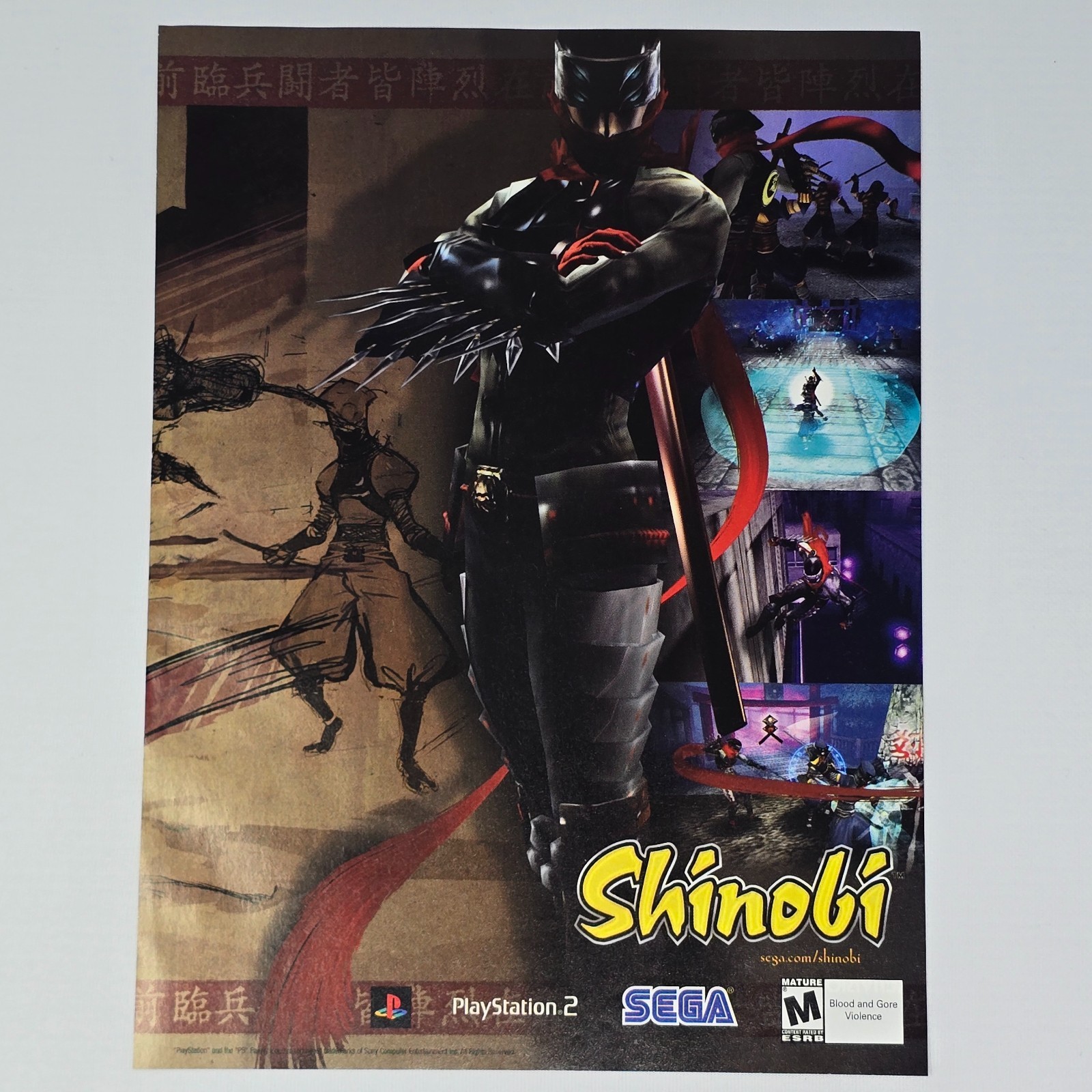 Shinobi PlayStation 2 PS2 Authentic Magazine Ad