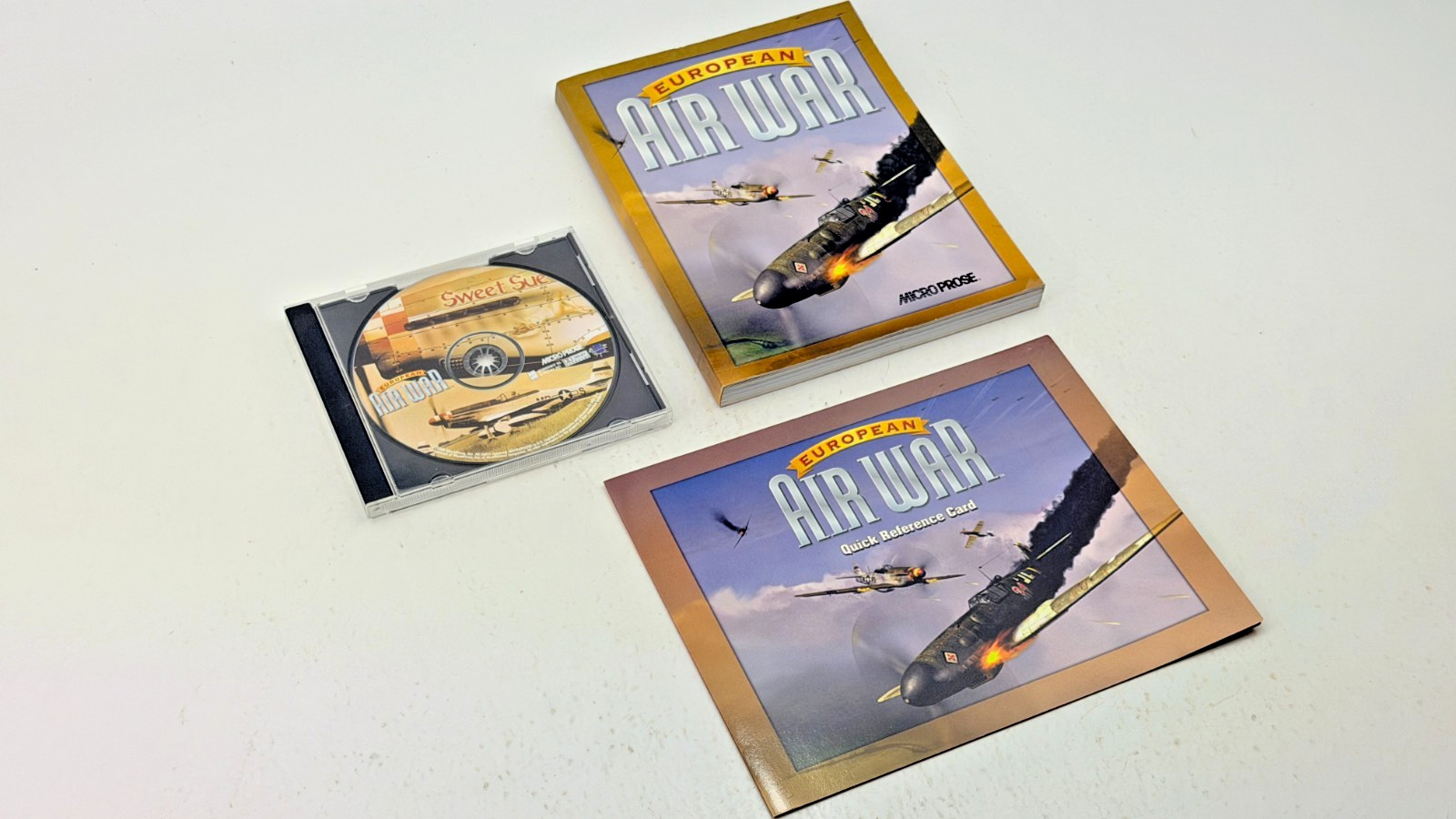Vintage 1998 Micro Prose European Air War Flight Simulator PC Video Game