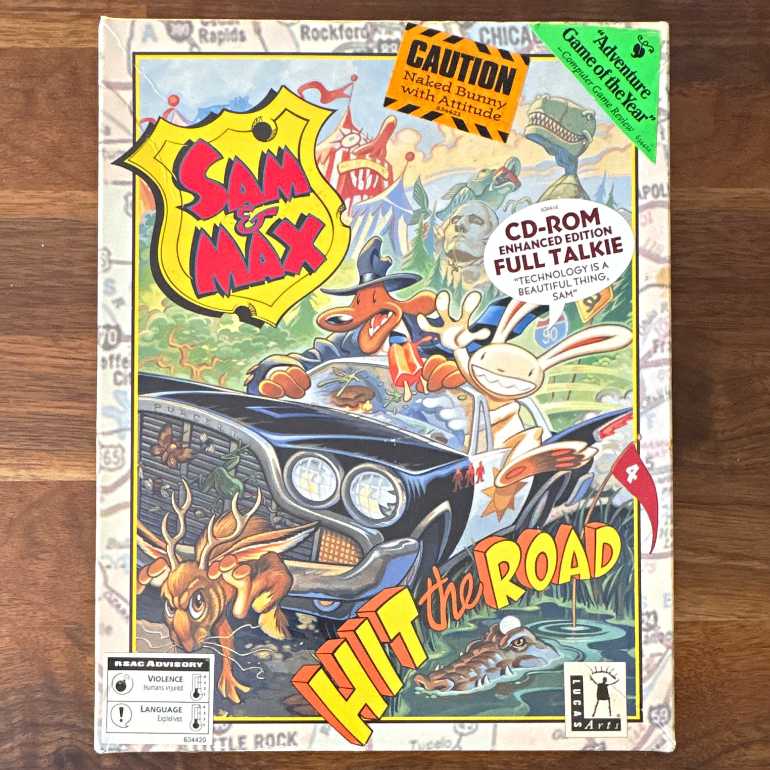 LucasArts Sam & Max Hit the Road PC CD-ROM Point & Click Adventure 1993 Manual