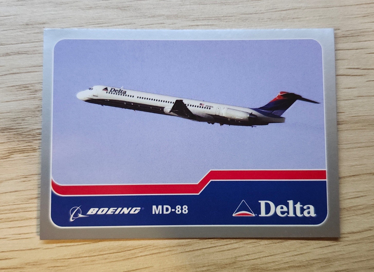 RARE & VINTAGE 2003 Delta Airlines - Trading Card #2 Boeing MD-88