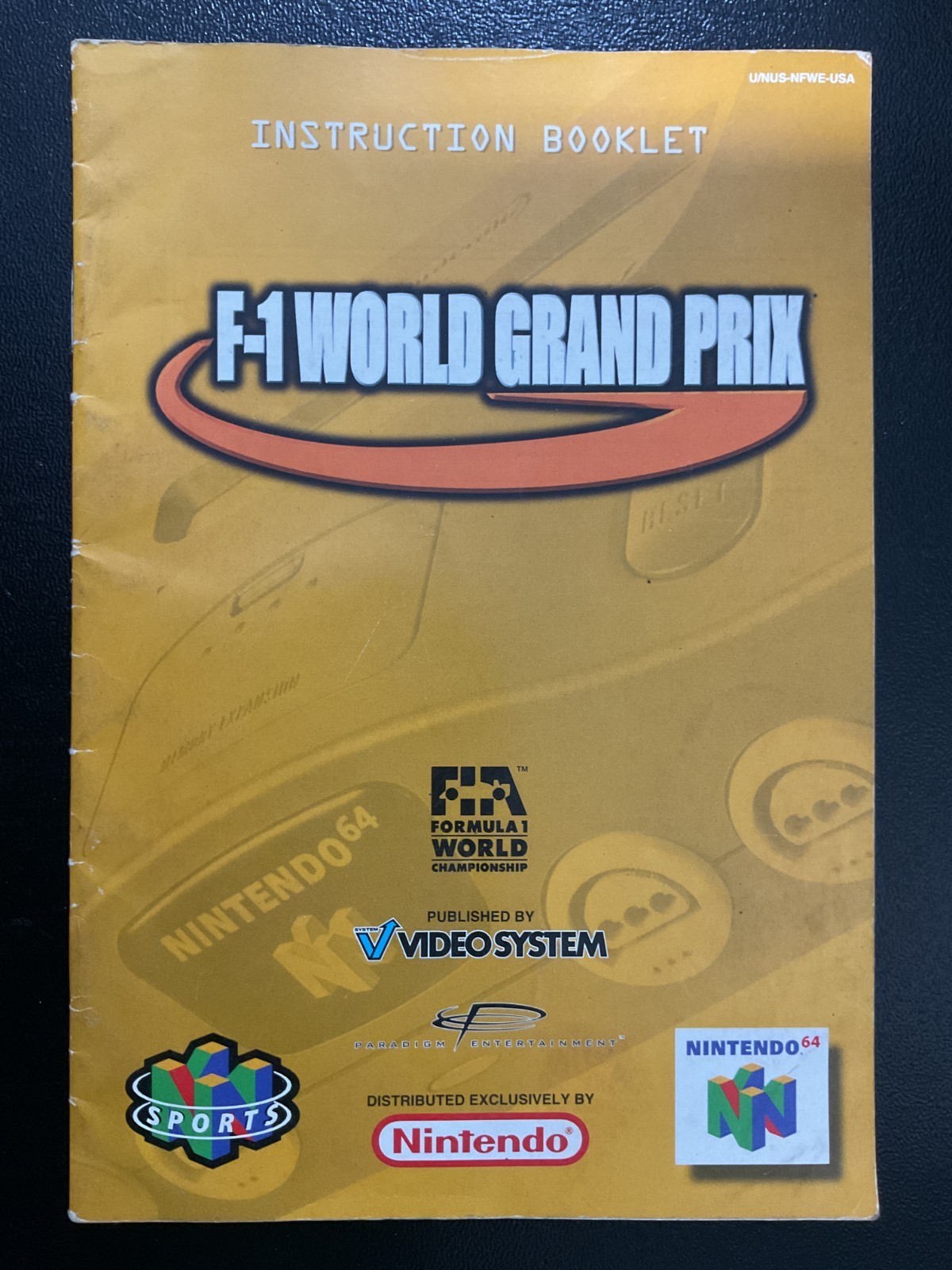 F-1 World Grand Prix N64 Nintendo Instruction Manual Only