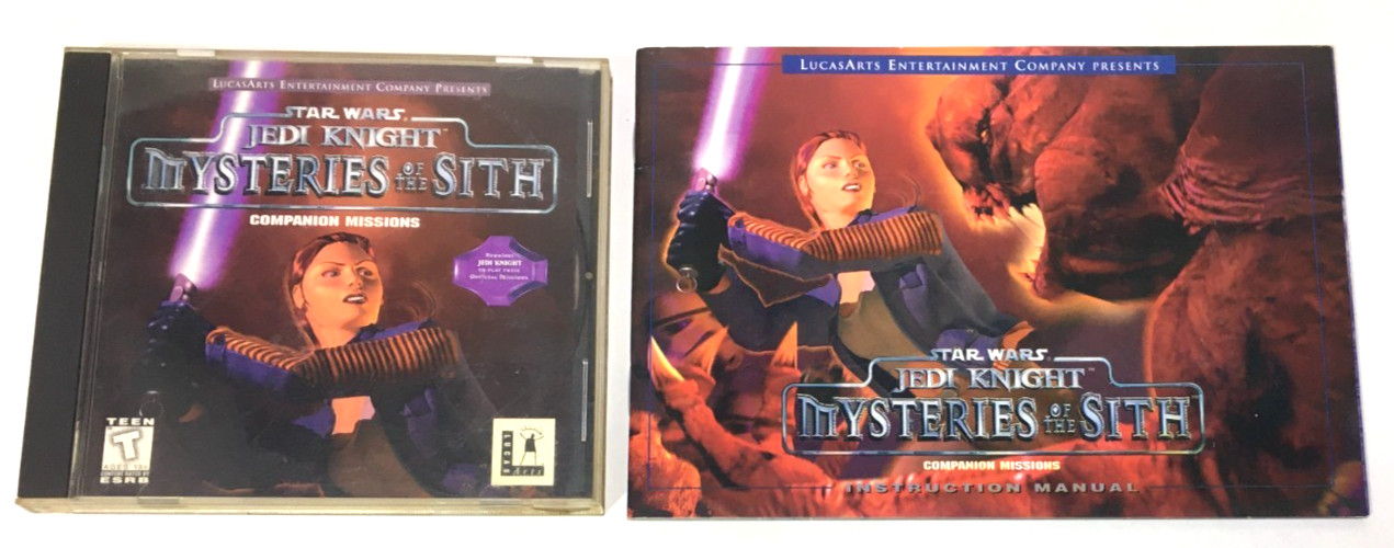 Star Wars: Jedi Knight - Mysteries of the Sith (PC, CD-ROM, 1997) w/ User Manual