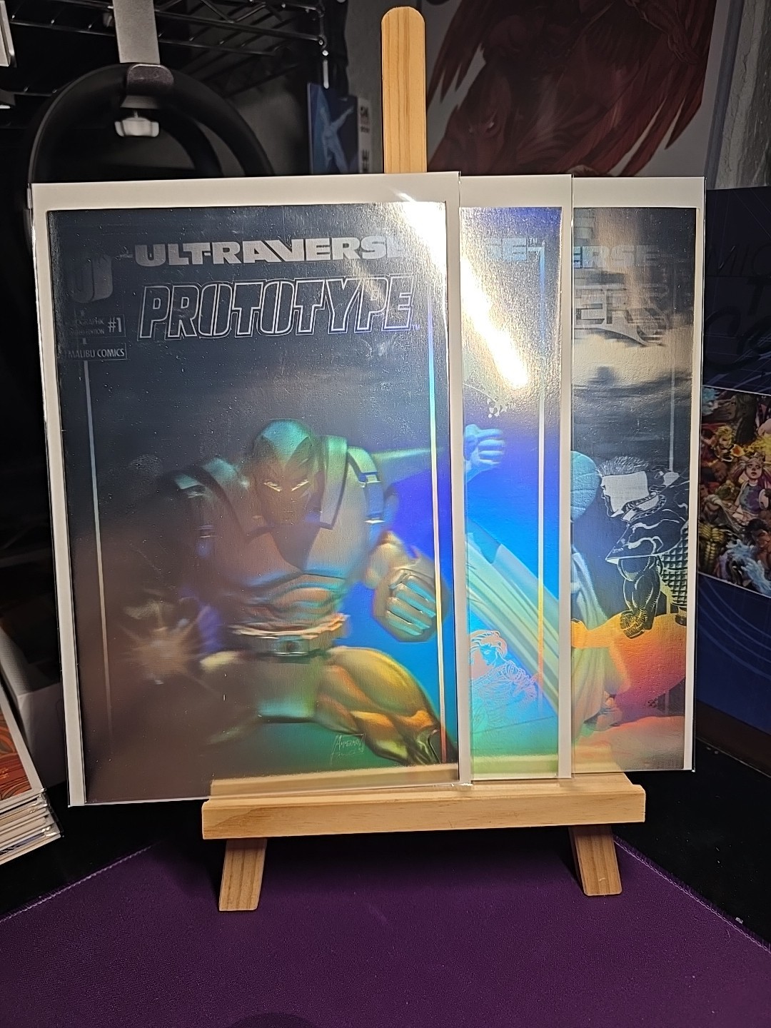 MALIBU COMICS ULTRAVERSE 1 PROTOTYPE & FREEX & THE STRANGERS HOLOGRAPHIC COVERS 