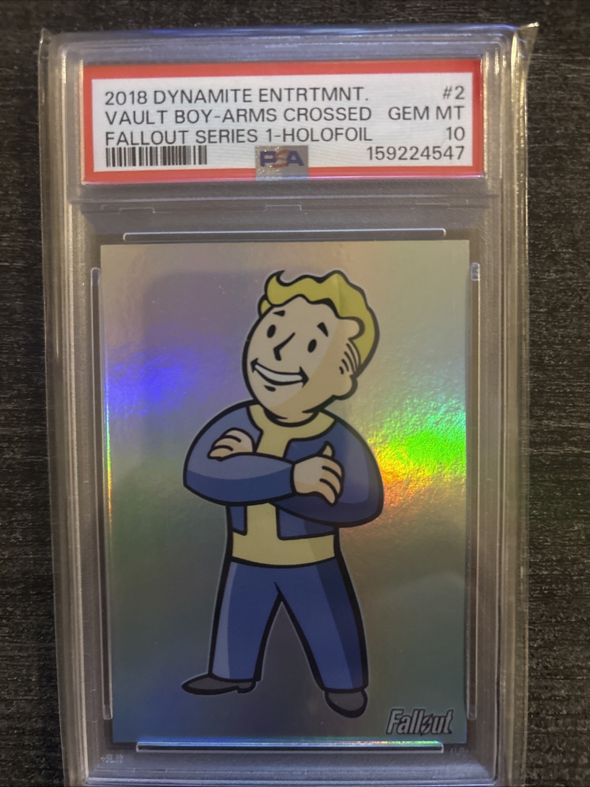 2018 Dynamite Entertainment Vault Boy Arms Crossed Holo #2 PSA 10